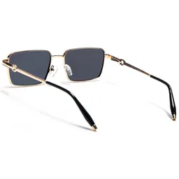 Eyejack Unisex Black Lens & Gold-Toned Rectangle Sunglasses with image 2