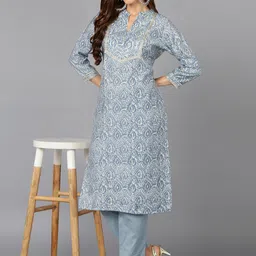 KALINI Women Printed Gotta Patti Kurta image 5