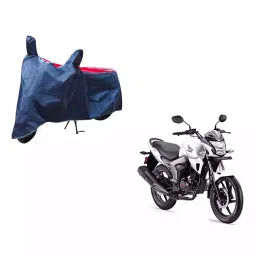 Auto Pearl Waterproof Two Wheeler Cover For Honda CB Trigger (Red & Blue)-picture-36