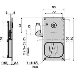 TAKIGEN Flash Handle Aluminum Alloy for Sliding Door, A-878-2-A-L(#1871)-picture-12