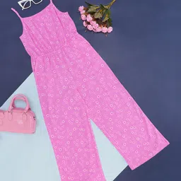 Pantaloons Junior Sleeveless Floral Printed Jumpsuit - Lilac-picture-17