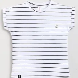 giniekids Half Sleeves Striped Top - White-picture-38