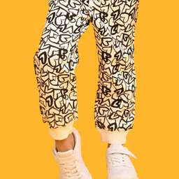 Anthrilo Fleece Full Sleeves Heart Printed Warm Jogger - White image 1