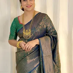 VASTRAHUT Paisley Zari Handloom Banarasi Saree image 3