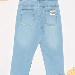 Pantaloons Baby Denim Woven Mild Washed Jeans - Light Blue image 4