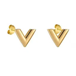 THEPANDASTOREE 18K Gold Plated Waterproof V Shaped Minimal Stud Earrings image 3
