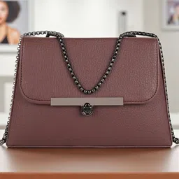 AAIFA PU Structured Sling Bag with Tasselled-image-0
