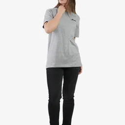 AgAtelier Women Solid Round Neck Cotton T-shirt image 5