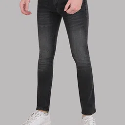 LINARIA Men Classic Slim Fit Mid-Rise Heavy Fade Jeans-image-43