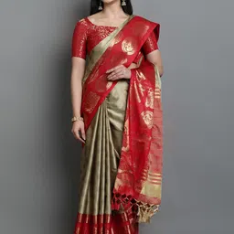 yourwish Embellished Zari Gadwal Saree-picture-14