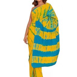 Craft Musium Floral Pure Cotton Bagru Saree image 1