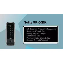 SOLITY GR-50BK Premium Fingerprint Type Rim Lock image 3