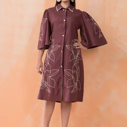 AUTUMN LANE Floral Printed Shirt Dress-picture-21