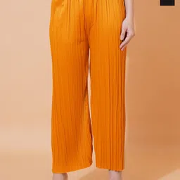 LECOWAR Women Pack of 2 Regular Fit Mid-Rise Flat-Front Comfort Trousers-picture-20