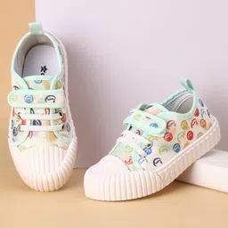 Cute Walk by Babyhug Printed Casual Shoes with Velcro Closure - Green-image-6