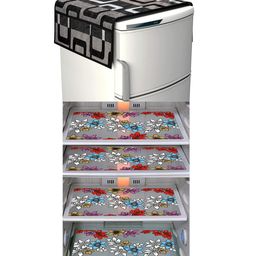 Dakshya Industries Fridge Top Cover and Fridge Mat Combo Set of 5-picture-3