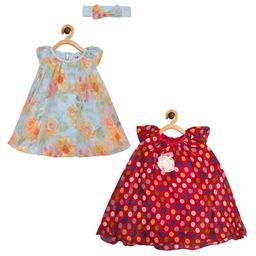 Creative Kids Polka Dot Print Georgette A-Line Dress-picture-44