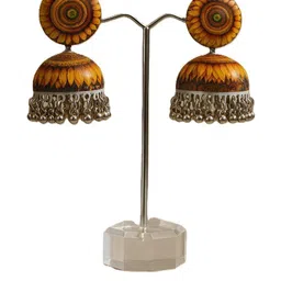 szn Printed Jhumki Dome Shape Earring image 3
