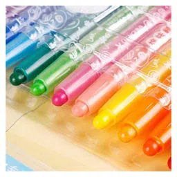 SANJARY 12 Colors Non Toxic Crayons Washable Rotating Crayons Pastel, Safe For Kids Face Paint Crayons For Party Makeup multicolors image 4