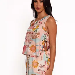 JC Mode Printed Round Neck Sleeveless Top With Short image 2