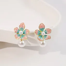 MEENAZ Floral Studs Earrings image 4