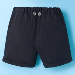 ToffyHouse Cotton Knit Half Sleeves Printed Party Shirt & Shorts Set With Bow & Suspender - Black & White image 5