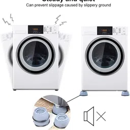 smart live pure aqua Zulaxxy Anti Vibration Pads for Washing Machine with Suction Cup for Washing Machines Fridge Dryer Levelling Feet Anti-Walk, Anti-Skid,Anti-Vibration and Noise Cancellation (4 Pack) image 2