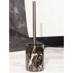 OBSESSIONS freestanding Polyresin Toiletbrush with holder for Bathroom Black image 1