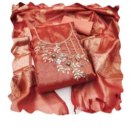 Maroosh Embellished Unstitched Dress Material image 3