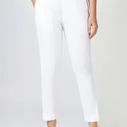 SHOWOFFFF Women Straight Fit Woven Cotton Ethnic Trousers-picture-37