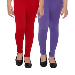 Tik Tok WEARS Girls Red Churidar Length Leggings-picture-49