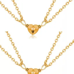 Utkarsh Gold-Plated Heart Shaped Pendants with Chains-picture-15