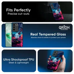 QRIOH Unisex iQOO Neo 10R 5G Quirky Shockproof Glass Back Case image 3