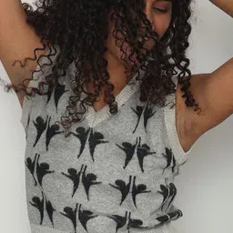 PURE KNITS Women Printed Cotton Sleeveless Crop Top-image-27