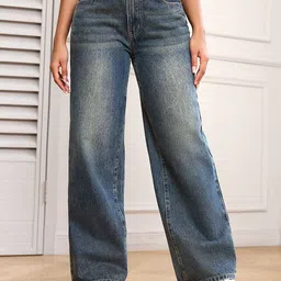 NU CLOTHS Women Jean Baggy High-Rise Light Fade Stretchable Jeans-picture-24