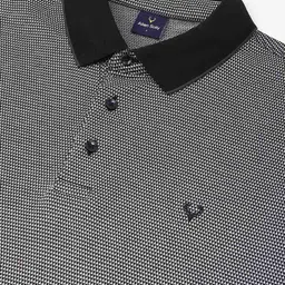 Allen Solly Geometric Printed Polo Collar Pure Cotton T-shirt image 2