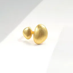 MYKI Gold-Plated Stainless Steel Double Dome Adjustable Finger Ring image 1
