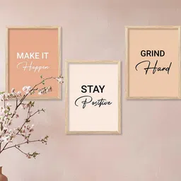 walllane Motivational Wall Art With Frame Home Decor Wall Painting For Living Room Office Bedroom image 3