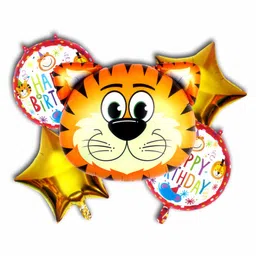 Shopperskart Jungle Theme Foil Balloon Yellow - Set Pack of 5-picture-16