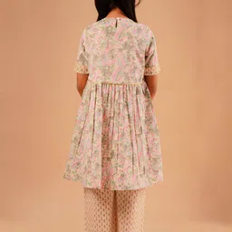 Sangria Printed Pure Cotton Kurta With Trouser image 2