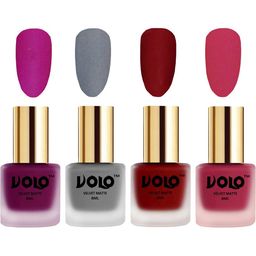 VOLO Set of 4 Velvet Dull Matte Nail Polish - 8 ml Each - 14-20-22-43-picture-5