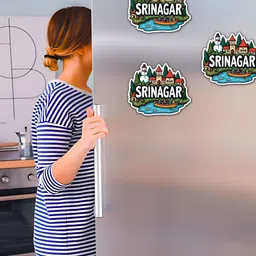 GIFTODAY Green & Blue Printed Decorative Magnets image 3