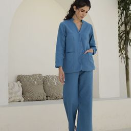 SANSKRUTIHOMES Women Solid Cotton Tailored Jacket-picture-9