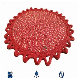 vstucart Red Spiral Reversible Round Doormat image 2