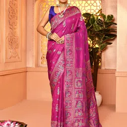elora Woven Design Zari Baluchari Saree-image-12