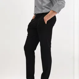 The Collection TOIT Men Tailored Slim Fit Mid-Rise Regular Trousers-image-47