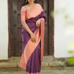 AMRUTKALA SAREES Woven Design Zari Banarasi Saree-picture-40