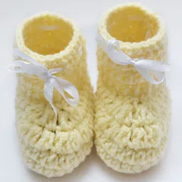 Love Crochet Art Lace Design Booties - Beige image 3