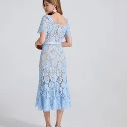 jc collection JC CollectionWomen Self Design Belted Sheath Midi Dress image 3