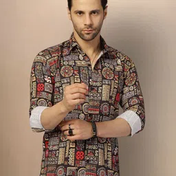 Moda Rapido Men Original Opaque Printed Casual Shirt image 4